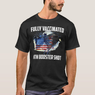 I Got My Booster Shot Fully Vaccinated Veteran Tea T-Shirt