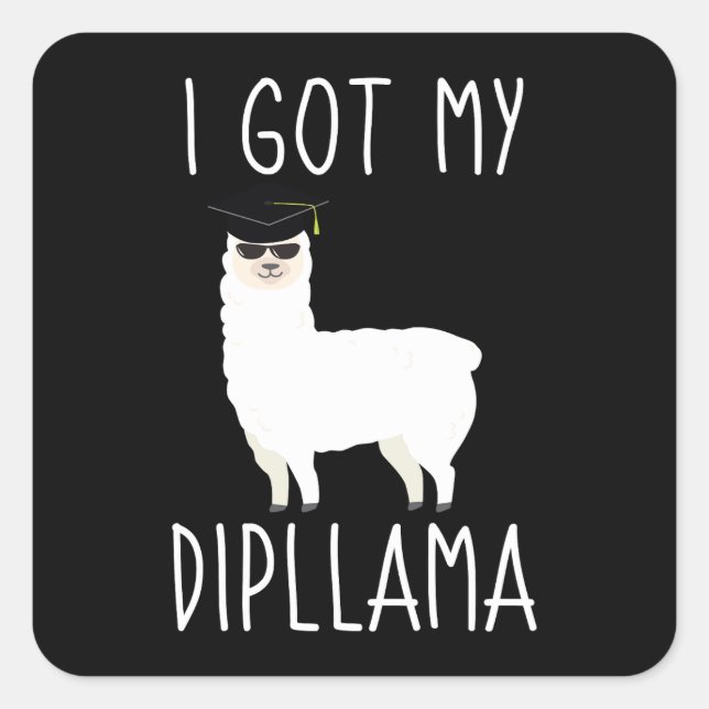 I Got My Dipllama Square Sticker (Front)