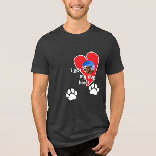I got my dog here! Photo Custom - Dark Tri-Blend Shirt