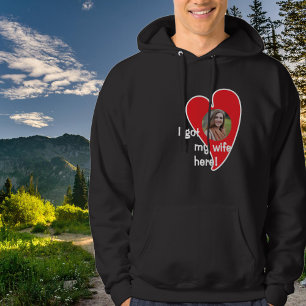 I got my wife here! Photo Custom - Dark Hoodie