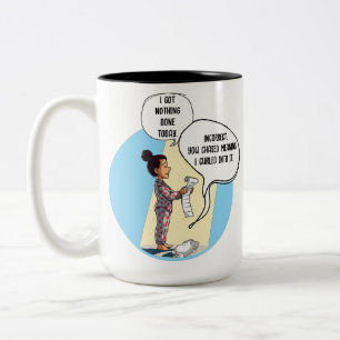 I Got Nothing Done Today Cat Humor Two-Tone Coffee Mug
