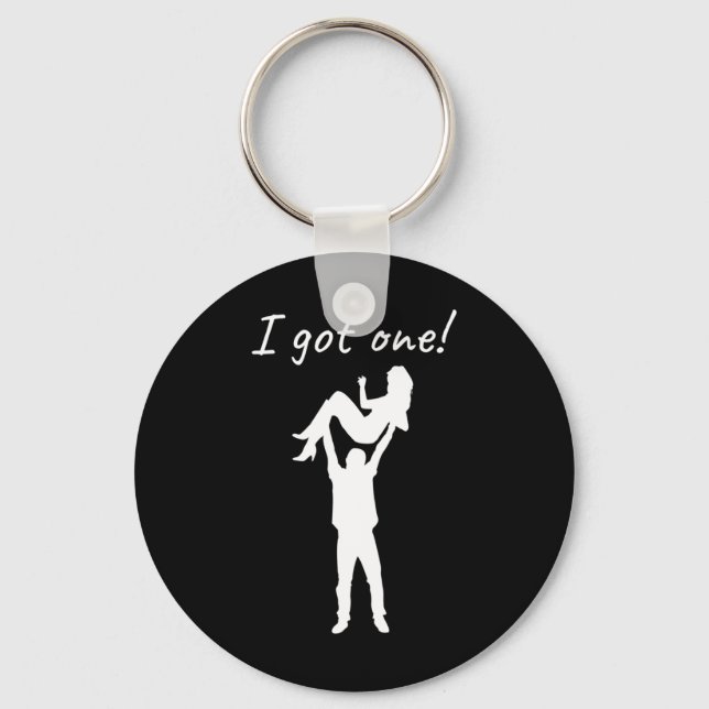I Got One Funny Bride Groom Bachelor Wedding Party Key Ring (Front)
