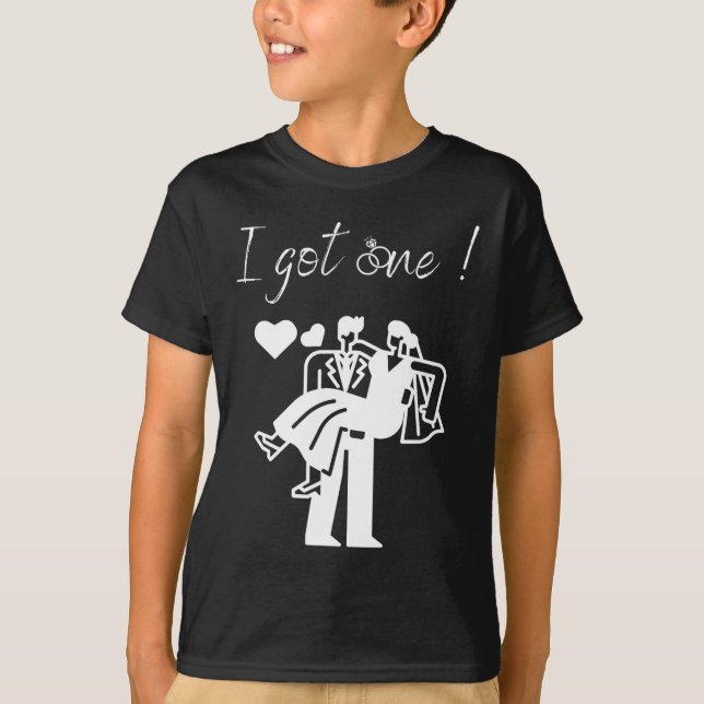 I Got One Funny Bride Men's Groom Wedding Party Ju T-Shirt (Front)
