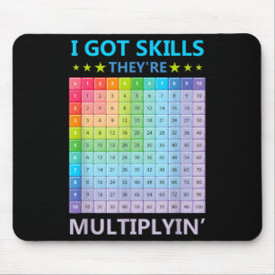 I Got Skills Theyre Multiplying Funny Math Teacher Mouse Pad