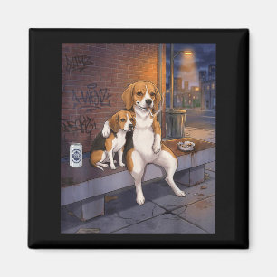 I Got That Dog In Me Funny Beagle Smoking Beer Mem Magnet