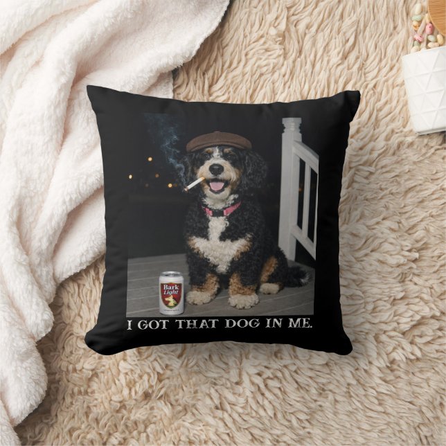 I Got That Dog In Me, Funny Bernedoodle Meme Cushion (Blanket)