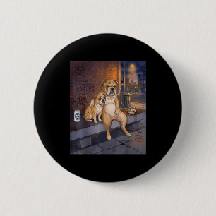 I Got That Dog In Me Funny Bulldog Smoking Beer Me 6 Cm Round Badge
