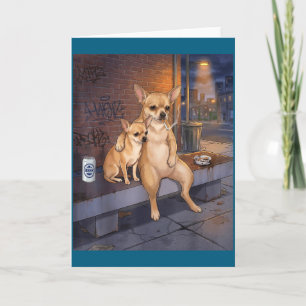 I Got That Dog In Me Funny Chihuahua Smoking Beer Card