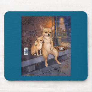 I Got That Dog In Me Funny Chihuahua Smoking Beer Mouse Pad