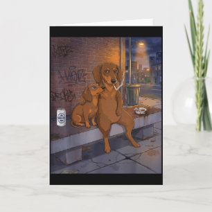 I Got That Dog In Me Funny Dachshund Smoking Beer  Card