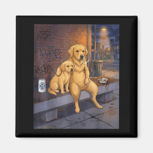 I Got That Dog In Me Funny Golden Retriever Smokin Magnet