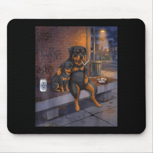 I Got That Dog In Me Funny Rottweiler Smoking Beer Mouse Pad
