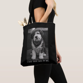 I Got That Dog In Me Funny Sheepadoodle Photo Tote Bag