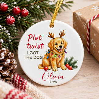 I got the Dog Funny personalised christmas divorce Ceramic Ornament
