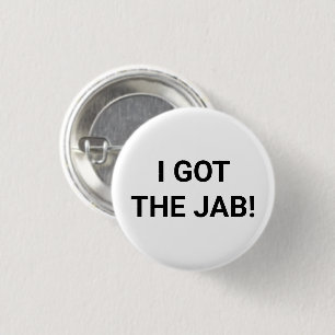 I got the Jab black & white Vaccinated pin button