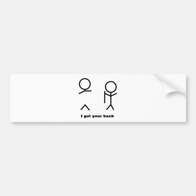I got your back bumper sticker (Front)