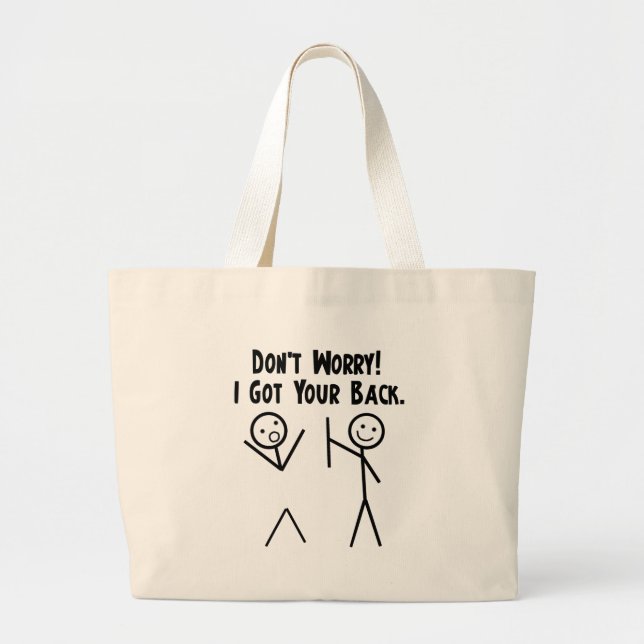 I Got Your Back! Large Tote Bag (Front)