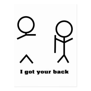 I got your back postcard
