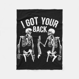 I Got Your Ck Funny Skeleton Spine Halloween Costu Fleece Blanket