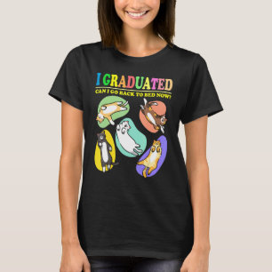 I Graduated Can Go Back To Bed Now Graduation Cat T-Shirt