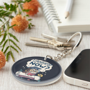I Graduated Can I Go Back to Bed Now Key Ring