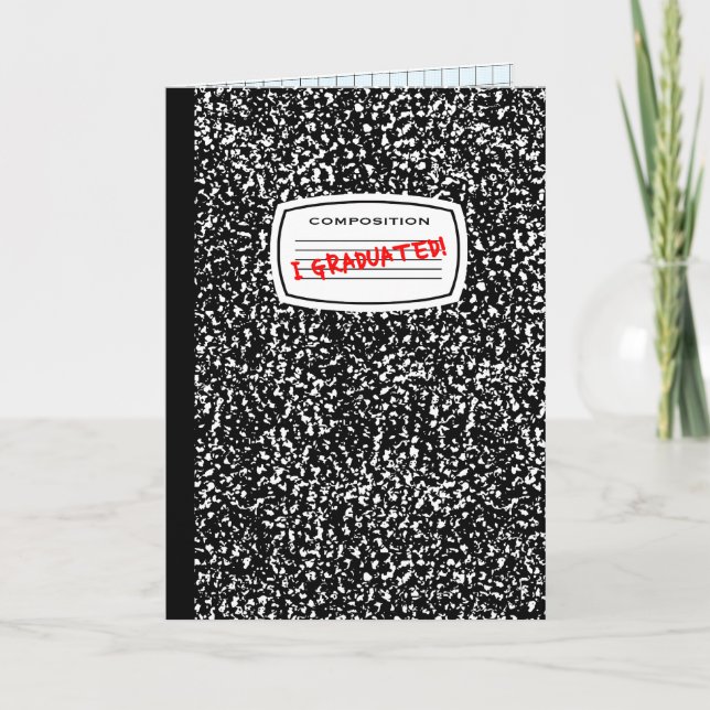 i graduated composition book announcement (Front)