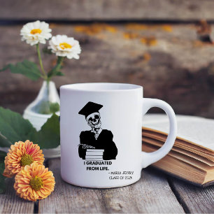 I GRADUATED FROM LIFE, GRADUATION SURVIVOR COFFEE MUG