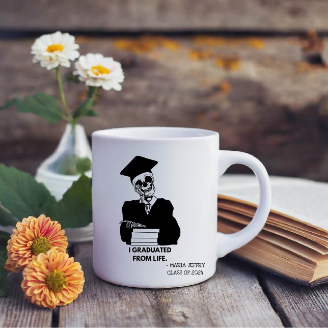 I GRADUATED FROM LIFE, GRADUATION SURVIVOR COFFEE MUG (Creator Uploaded)