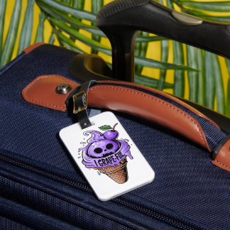 I grapeful,cute ice cream luggage tag