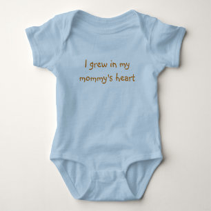I grew in my mummy's heart baby bodysuit