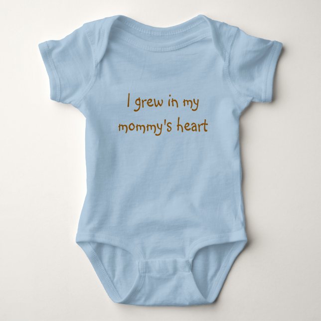 I grew in my mummy's heart baby bodysuit (Front)