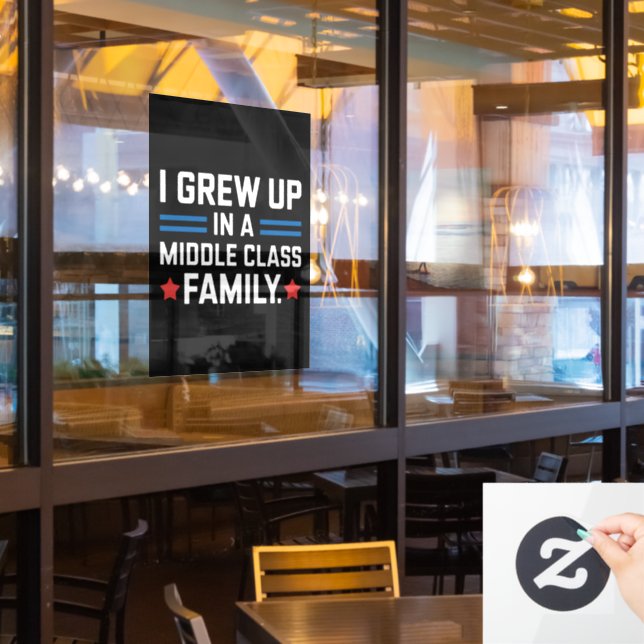 I Grew Up In A Middle Class Family Kamala Harris  (Restaurant Window)