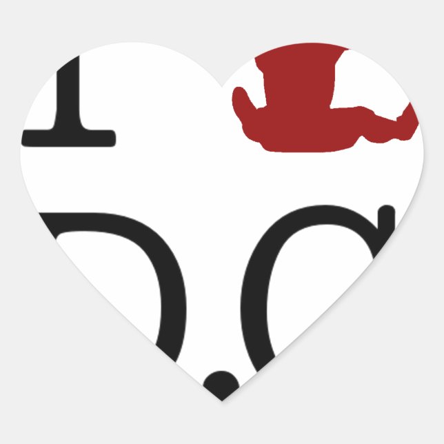 I Griffining (Love) D.C. Heart Sticker (Front)