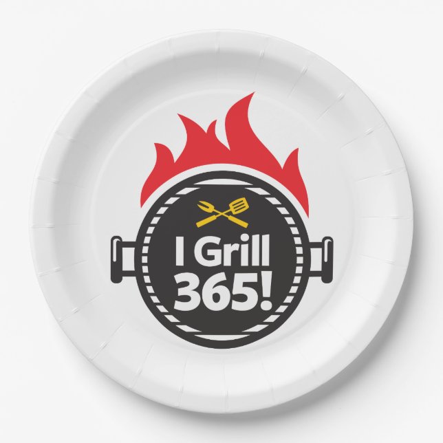 I Grill 365! Paper Plate (Front)