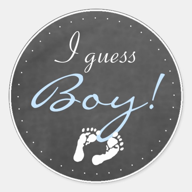 I Guess Boy Classic Round Sticker (Front)