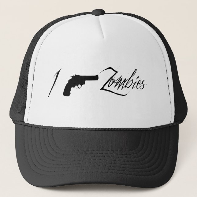 I <GUN> Zombies HAT! Trucker Hat (Front)