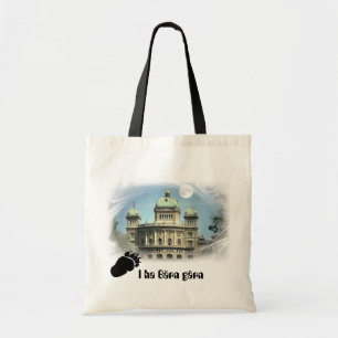 I ha bear gärn pocket tote bag