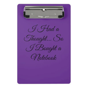I Had a Thought... So I Bought a Notebook Mini Clipboard