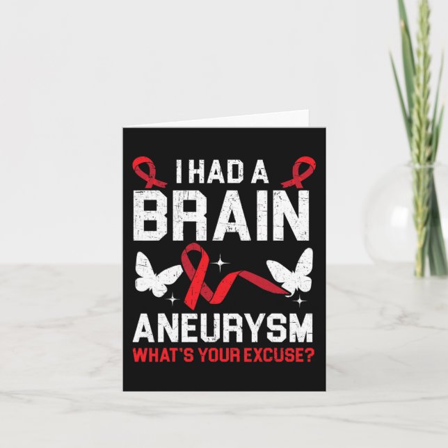 I Had Brain Aneurysm Medical Condition Aneurysm Aw Card (Front)