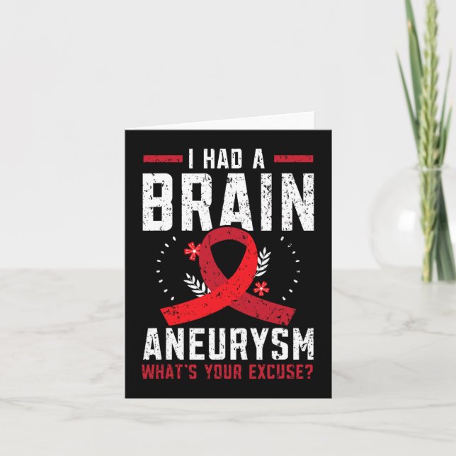 I Had Brain Aneurysm Medical Condition Aneurysm Aw Card (Front)