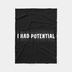 I Had Potential Funny Physics Science Teacher Fleece Blanket