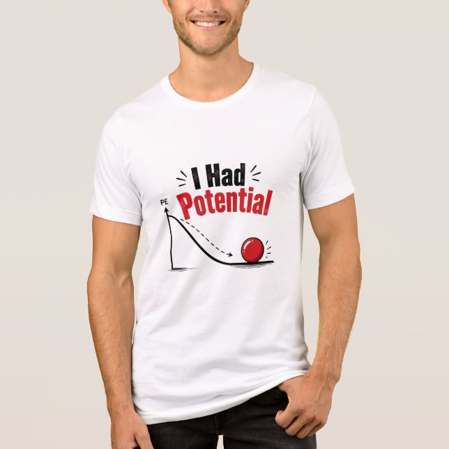 I Had Potential Physics Humour Tri-Blend Shirt (Front)