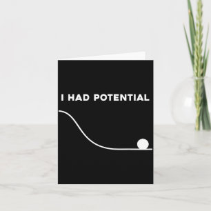 I Had tential Funny Sarcastic Minimal Quote Card