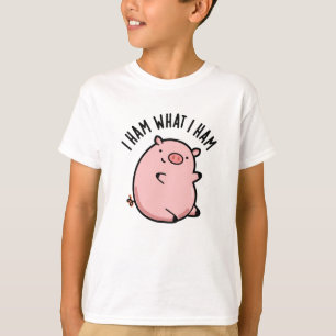 I Ham What I Ham Funny Pig Pun  T-Shirt