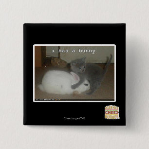 I has a bunny 15 cm square badge