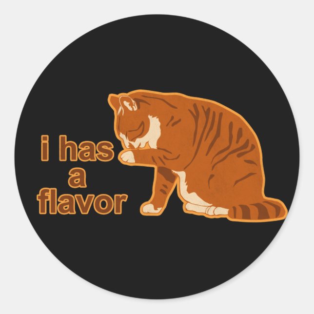 I has a flavour, LOL CAT Classic Round Sticker (Front)
