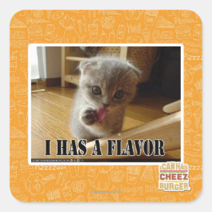 I has a flavour square sticker