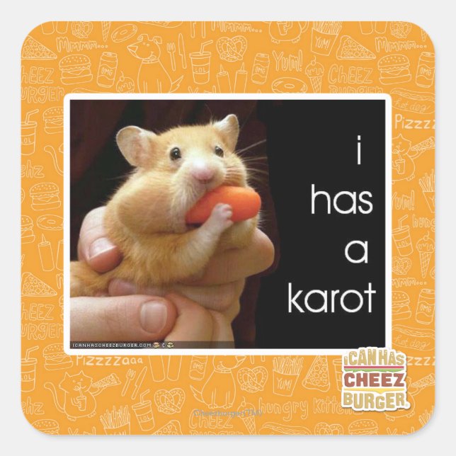 I has a karot square sticker (Front)