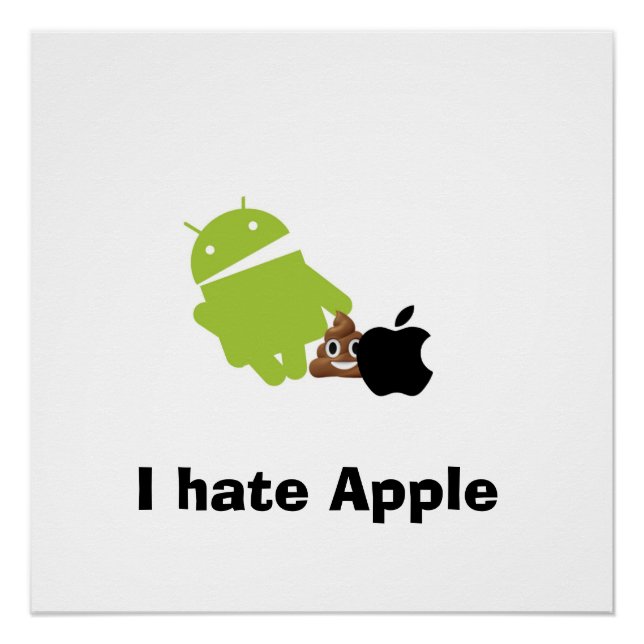 I hate Apple poster (Front)