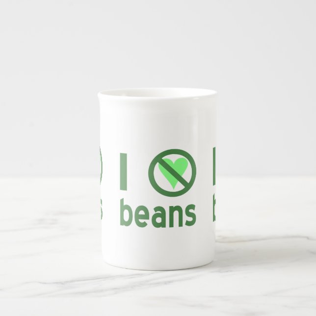 I Hate Beans Bone China Mug (Front)